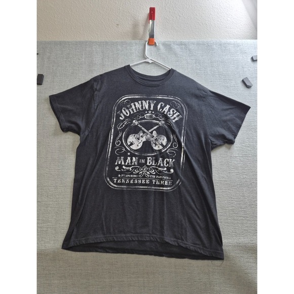 Johnny Cash Other - Johnny Cash Man In Black T Shirt Mens XL Gray Tennessee Three Graphic Crew Neck